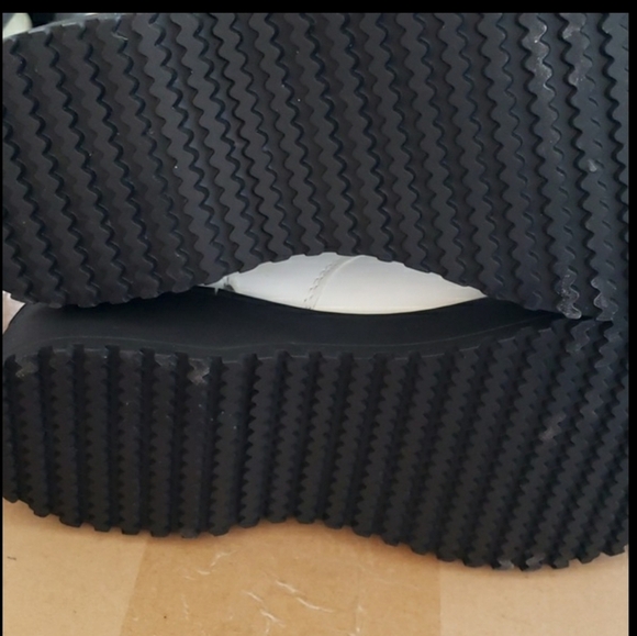 Hawkwell White Combat Side Zipper Lace up Ankle Booties Size 11 - Picture 9 of 12